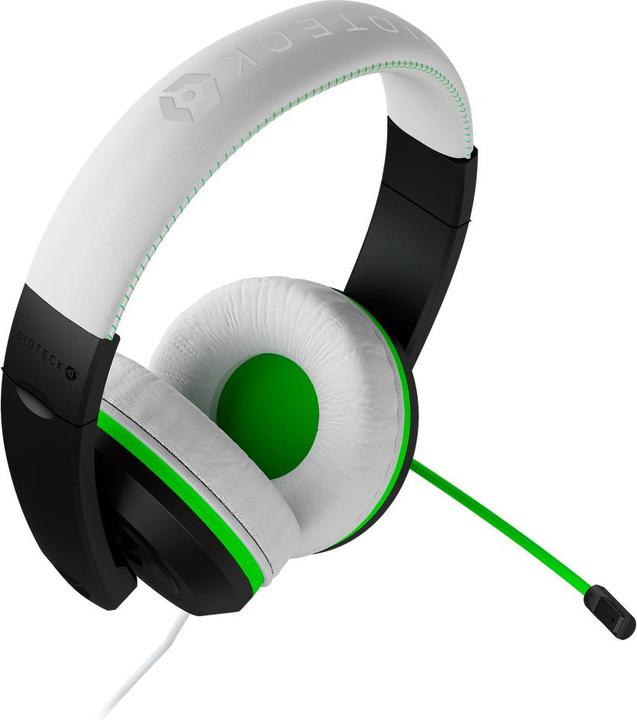 Actual product image Gioteck XH-100S Wired Stereo Headset White/Green (Cable)