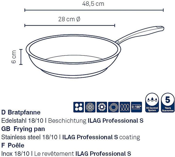 Produktbild Kela Flavoria (28 cm, Bratpfanne, Edelstahl)