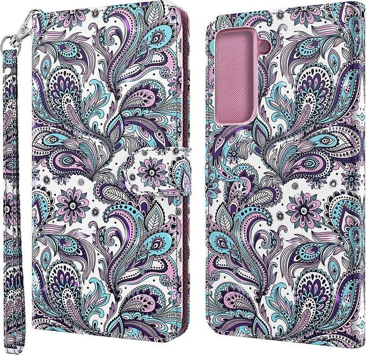 Actual product image Cover-Discount Galaxy S21 FE - case glitter effect paisley (Samsung Galaxy S21 FE)