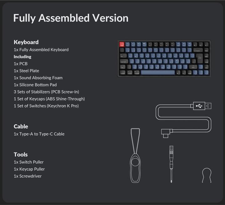 Produktbild Keychron K2 Pro (CH, Kabelgebunden, Kabellos)