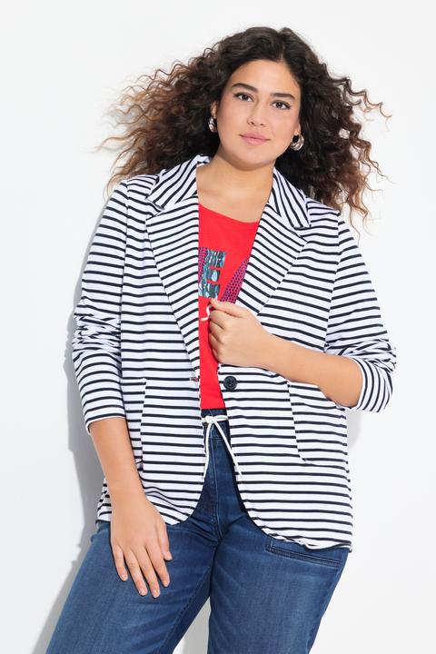 Actual product image Ulla Popken Striped Jersey Blazer (50, 52)