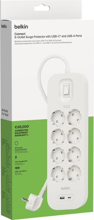 Actual product image Belkin SRB003vf2M-V2 (8x, CEE 7/3, USB-A, USB-C, 2 m)