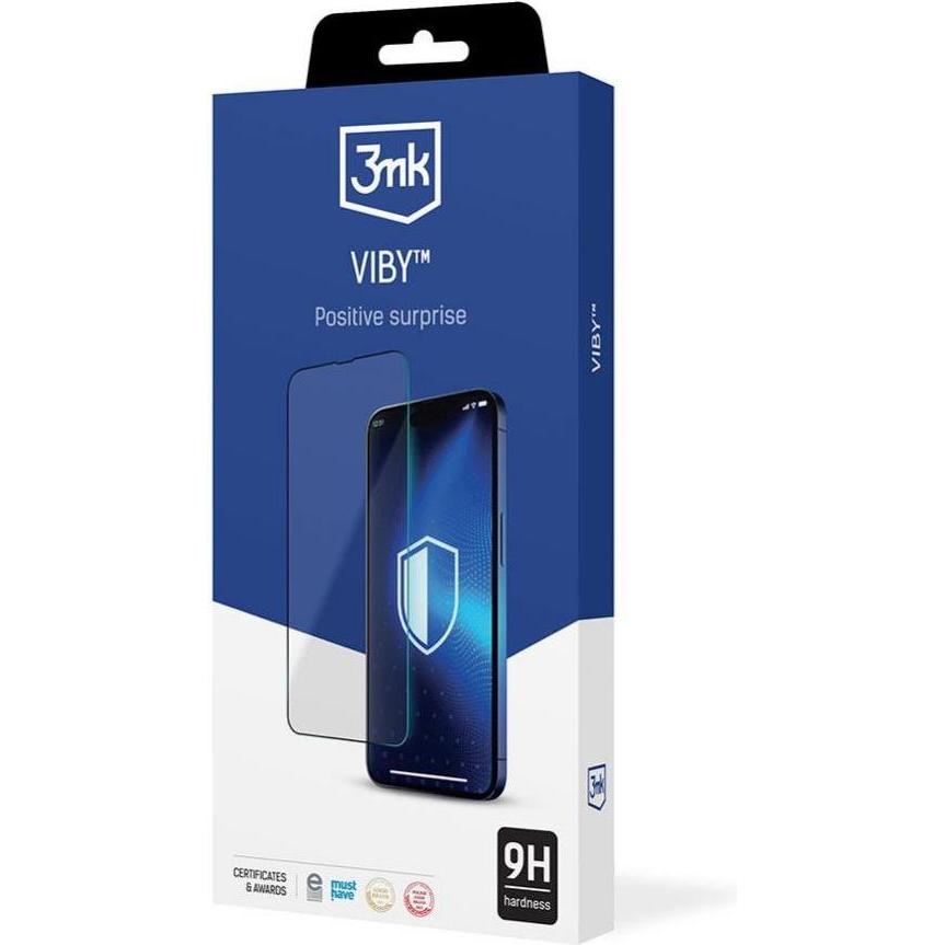 3MK VibyGlass gehärtetes Glas für iPhone 15 Plus (Apple iPhone 15 Plus), Smartphone Schutzfolie
