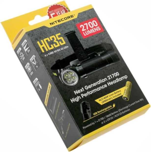 Image du produit Nitecore HC35 y compris NL2140HP (2700 lm)