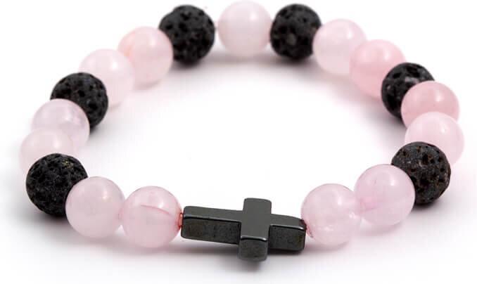 Produktbild Beneto Beaded bracelet made of rosemary. lava stone and hematite MINK06 / 17