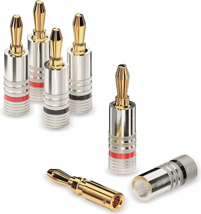 Actual product image Delock PureLink sonero banana plug - screwable - set of 4
