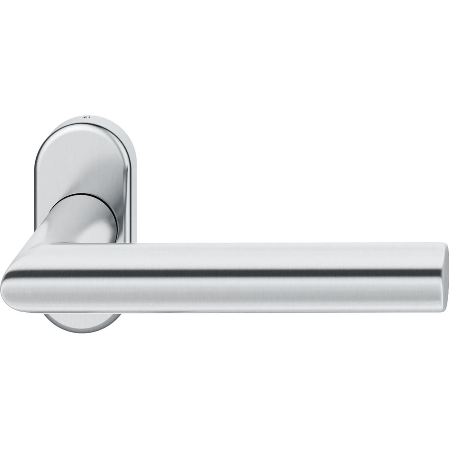 FSB, Türgriff + Fenstergriff, Rahmentürdrücker 09 1076 Hochhaltefeder B ovale Rosette Edelstahl matt (Türgarnitur)