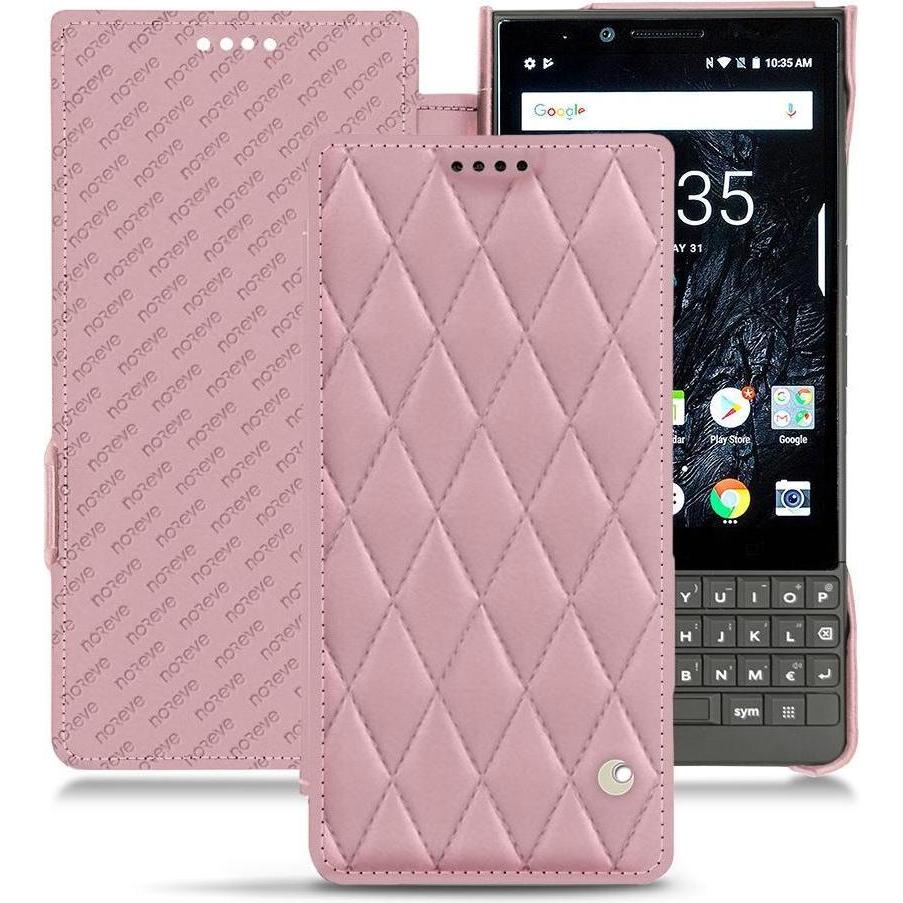 Noreve Lederschutzhülle horizontal (Blackberry KEY2), Smartphone Hülle, Rosa