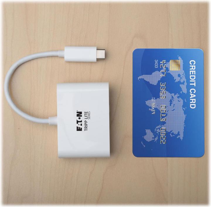 Actual product image Eaton USB-C to HDMI Adapter with USB-A Port and PD Charging HDCP White (USB-C, 1 portion)