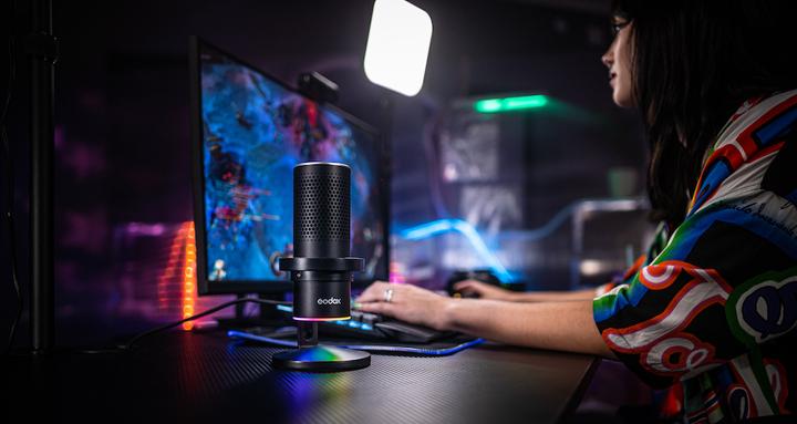 Actual product image Godox RGB USB Condenser Microphone (app control) EM68X