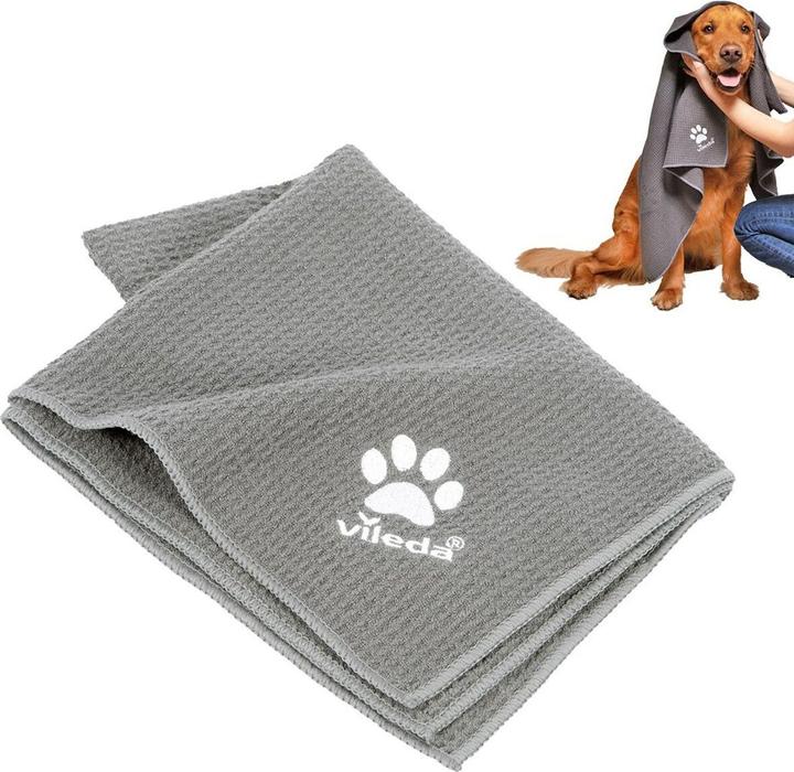 Image du produit Vileda Serviette microfibre Pet Pro XL (grise, taille XL, 65 x 100cm) (1 pcs)