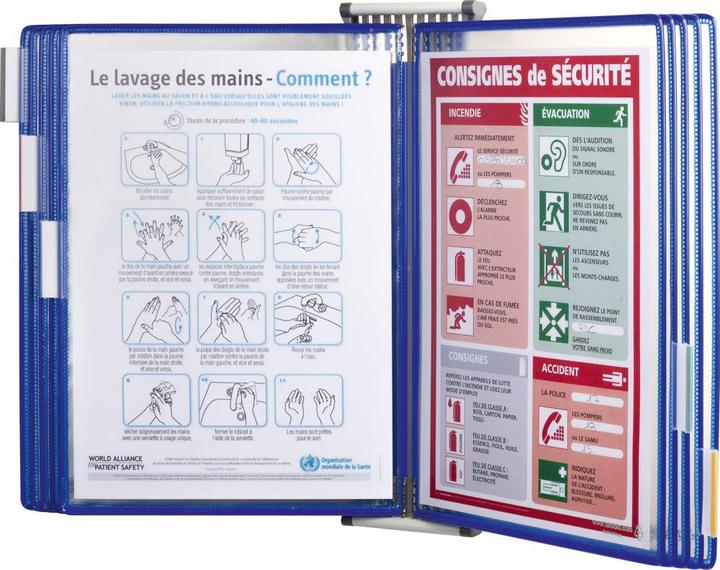 Productafbeelding Tarifold Wand display bord systeem 414101 DIN A4 blauw met 10 display borden (A4, 10x)