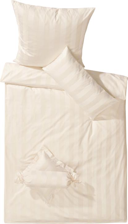 Image du produit Curt Bauer Parure de lit damassée Como beige (Housse de couette, 155x200 cm (80x80 cm))