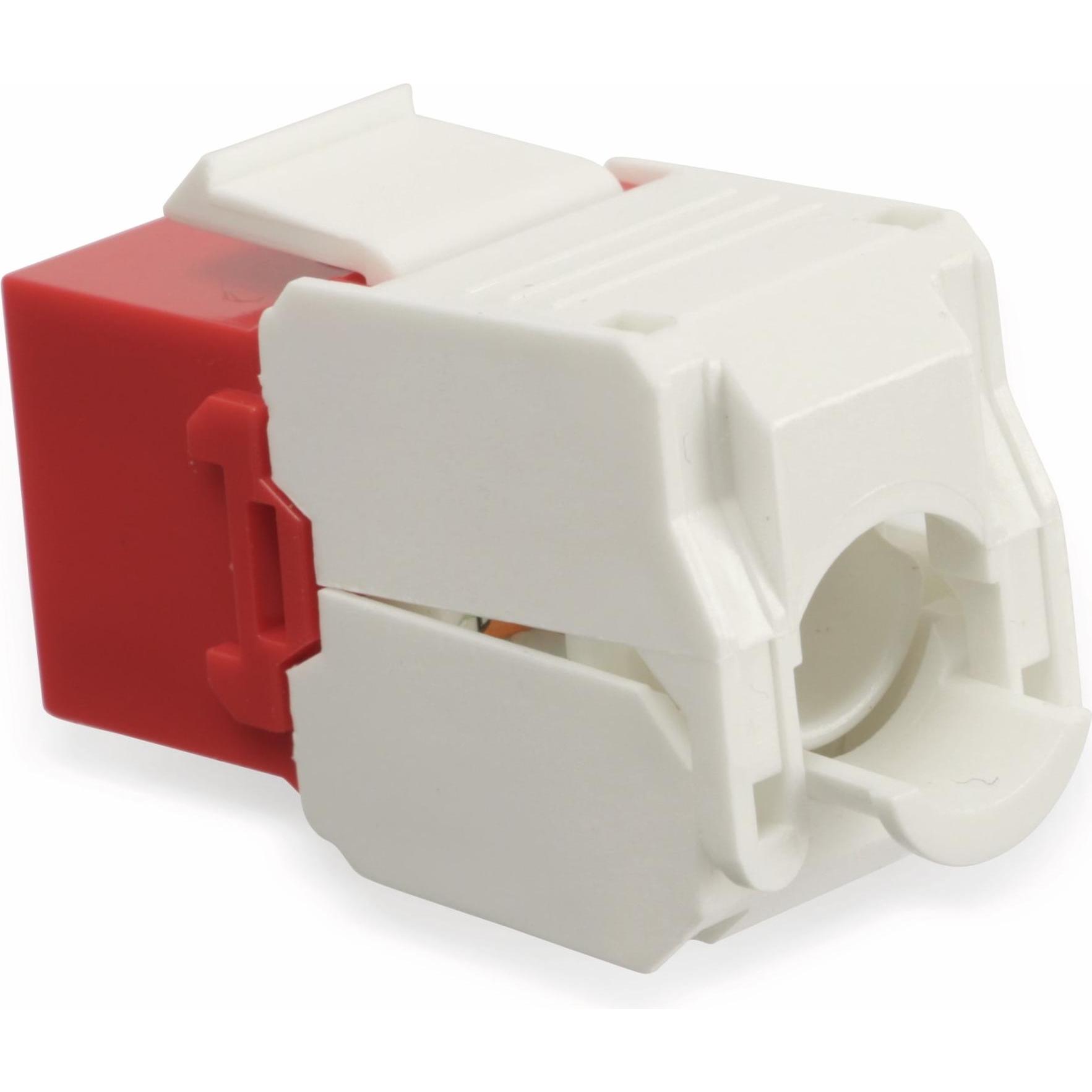 Thumbnail - Red4Power Einbau-Modul KM-C6U-R, CAT.6, rot, Netzwerk Zubehör