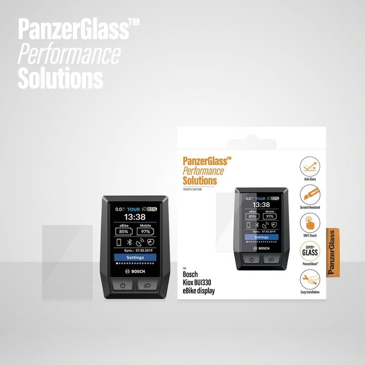 Actual product image PanzerGlass Anti-glare screen protector for Bosch Intuvia BUI 330 (E-bike display)