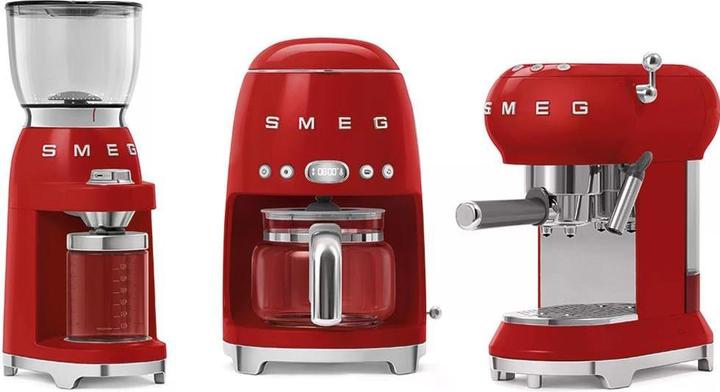 Productafbeelding Smeg CGF11RDEU 50's stijl, gegoten aluminium behuizing, gelakt, rood