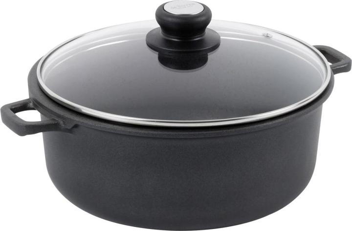 Actual product image de Buyer Choc Extreme frying pot non-stick with glass lid, induction (Casserole + Stewpot, Aluminium, 24 x 9.50 cm)