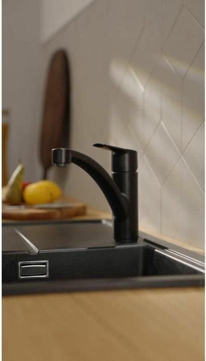 Produktbild Grohe Start QuickFix Küchenarmatur, flacher Auslauf, schwenkbar, mattschwarz