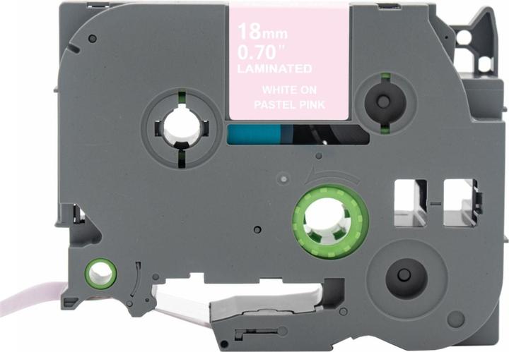 Produktbild Hermex Alternatives Etikettenband zu Brother TZe-MQE45 Beschriftungsband (1.80 cm, Rosa, Weiss)