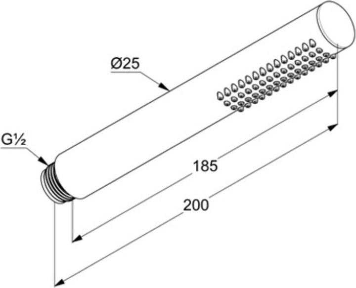 Produktbild Kludi Nova Fonte 1 S Stab Handbrause, chrom (1 Strahlarten)