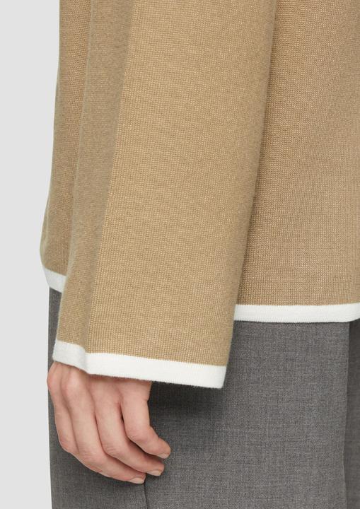 Produktbild s.Oliver Strickpullover Gestreifter Strickpullover mit ausgestellten Ärmeln (36)