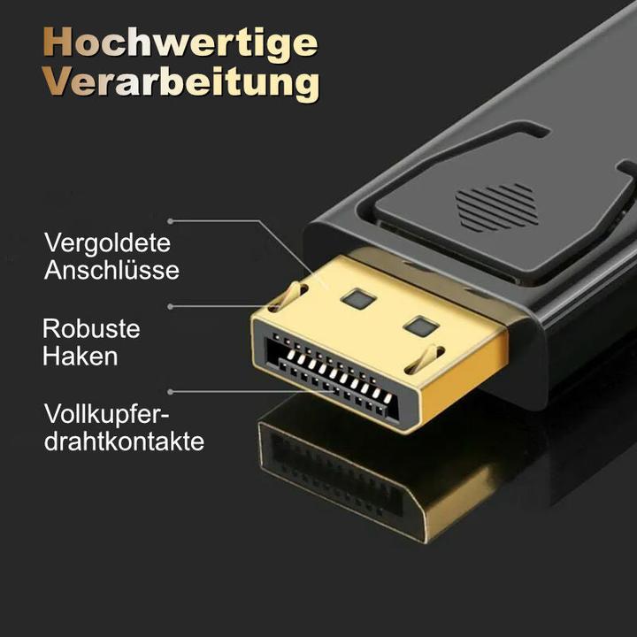 Immagine prodotto Hermex Adattatore Displayport a HDMI Adattatore DP a HDMI DP maschio HDMI femmina (HDMI, 2.40 cm)