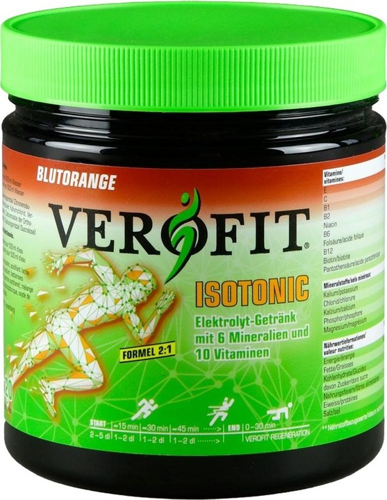 Actual product image VEROFIT ISOTONIC Electrolyte Drink with 6 Minerals and 10 Vitamins Blood Orange Plv (Blood orange, 1 pcs., 600 g)