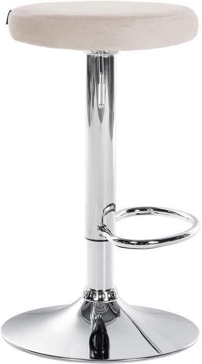 Produktbild Swisshandel24 2er Set Barhocker Ponte Samt chrom, creme