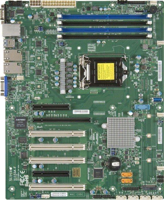 Actual product image Supermicro X11SSA-F - Motherboard - ATX - LGA1151 Socket (LGA 1151, Intel C236, ATX)
