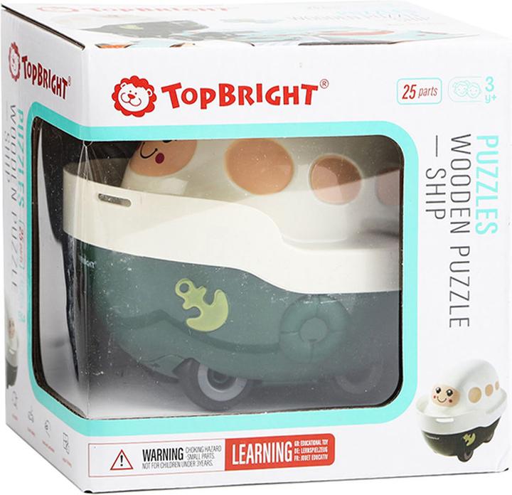 Produktbild Topbright Toys Houten Legpuzzel Haven met Stoomboot, 24st. (24 Teile)