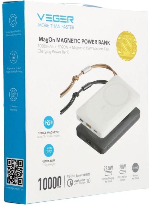 Produktbild Veger MagON Charger (10000 mAh, 22.50 W, 37 Wh)