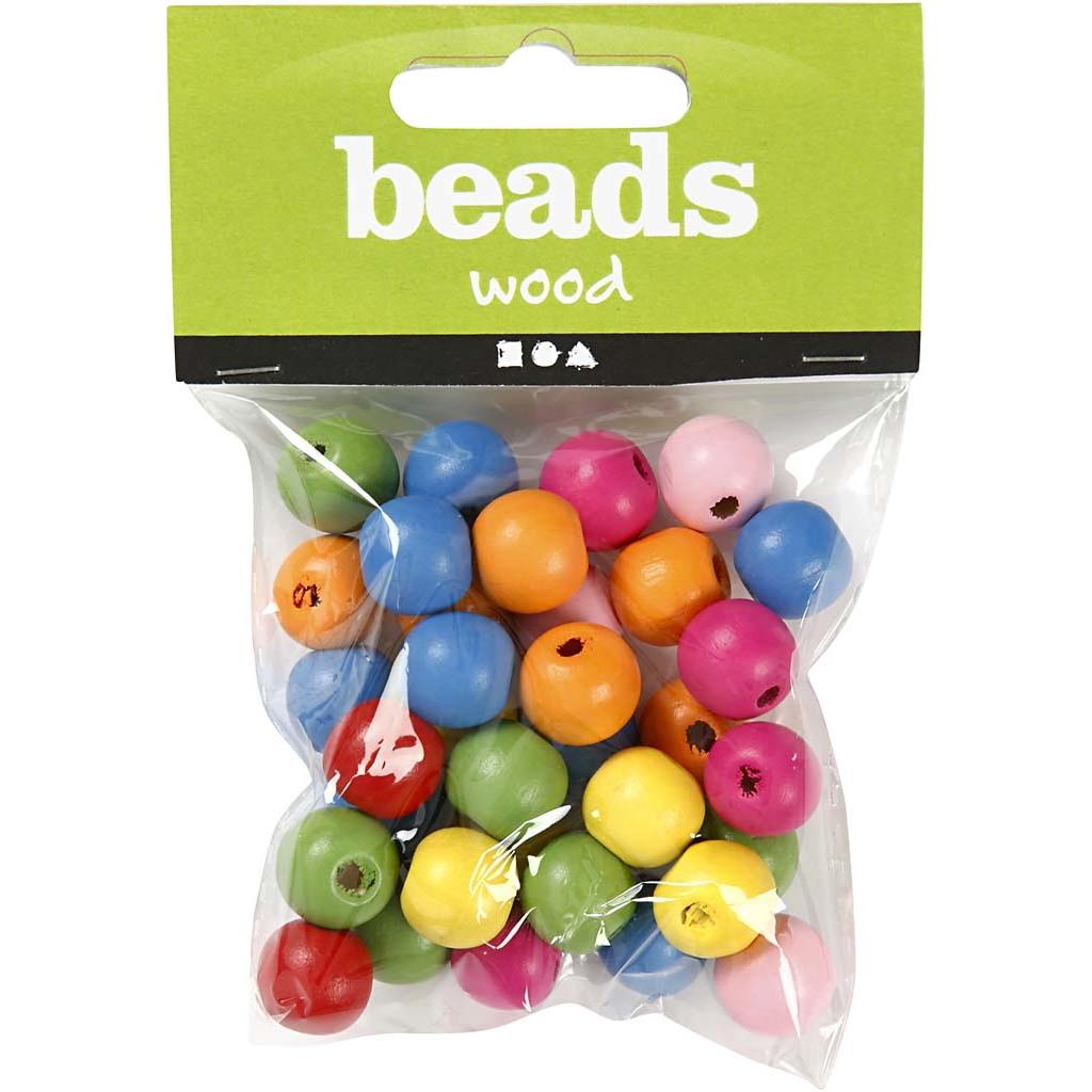 Creativ Company Houten Kralen Mix 12mm, 22gr