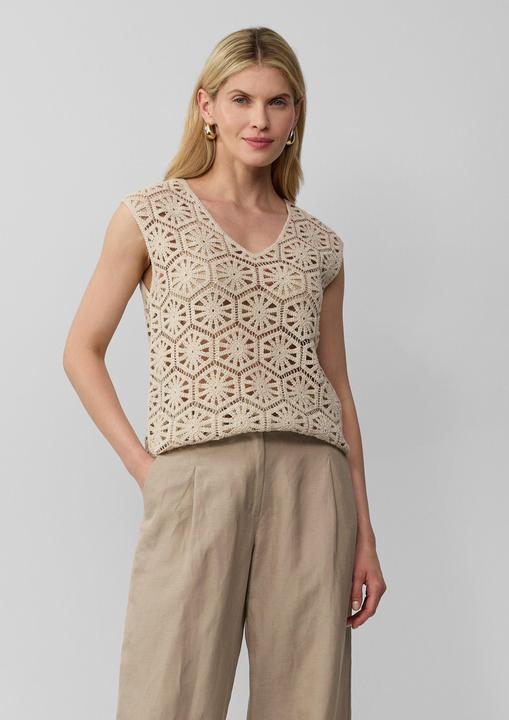 Produktbild S.Oliver Strickpullunder Semitransparentes Tanktop aus Häkelspitze (L)