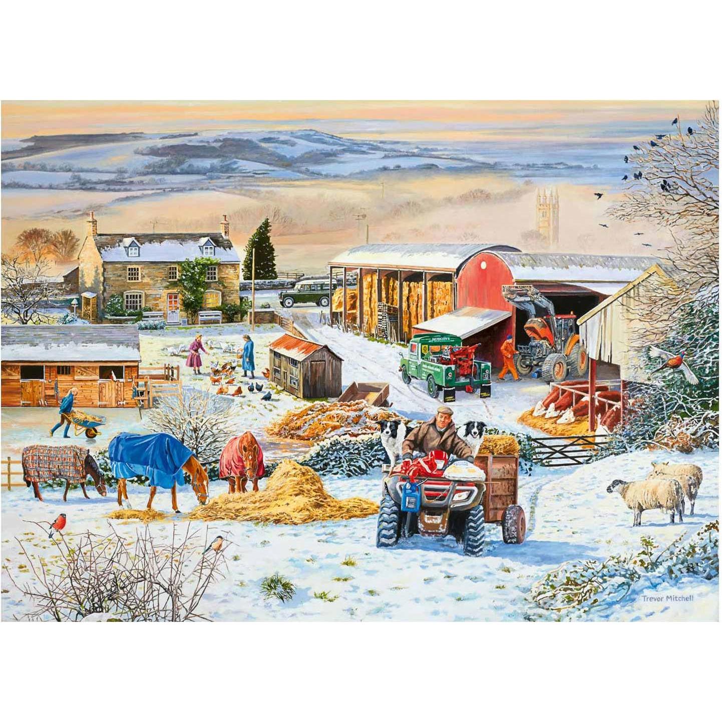 Thumbnail - Ravensburger Bauernhof im Winter (1000 Teile)