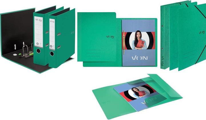 Image du produit von Dossier rapide avec mécanisme de reliure, A4, vert, 10 pièces (A4, 10x)