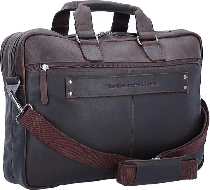 Actual product image The Chesterfield Brand Wax Pull Up briefcase leather 40 cm laptop compartment (17.30")