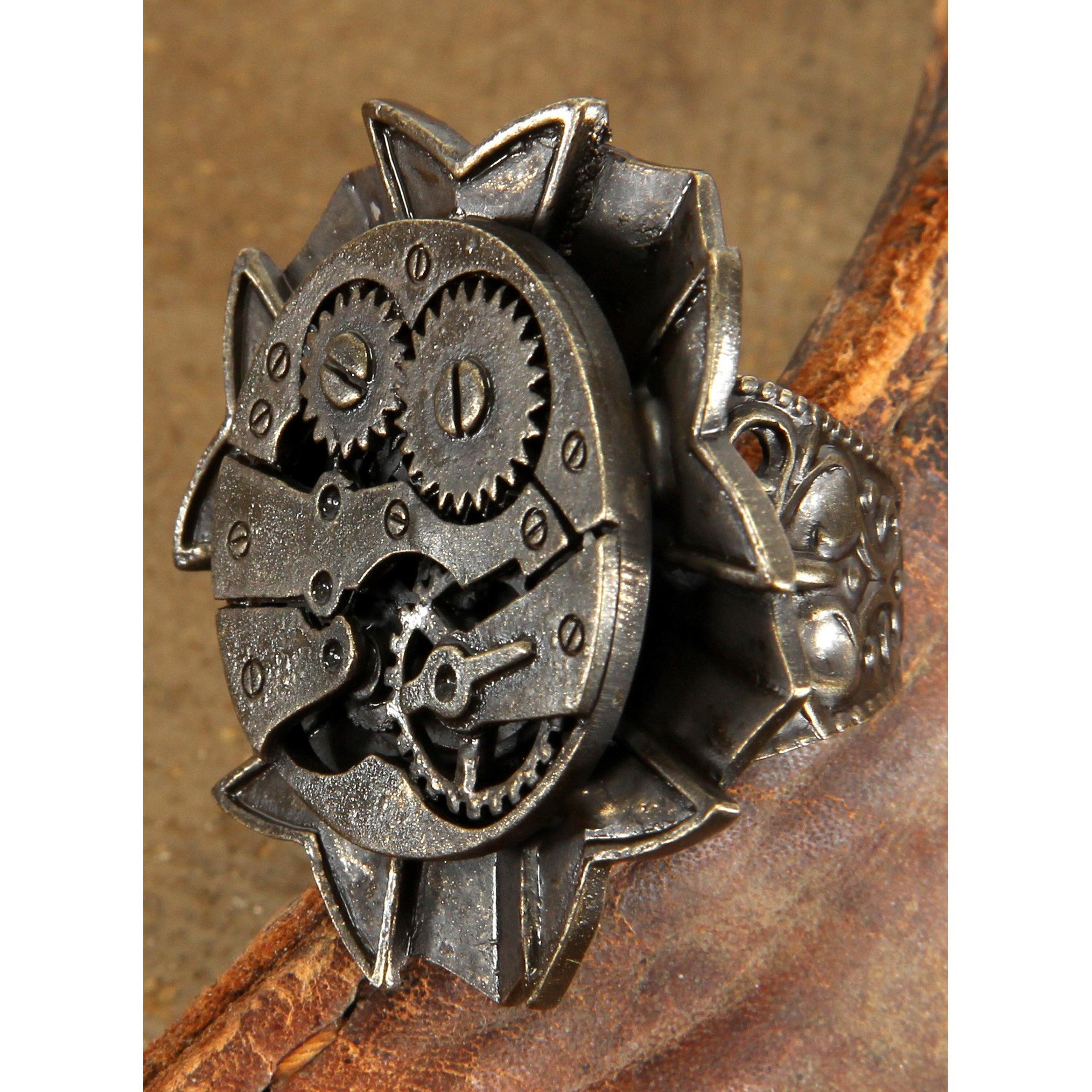 Elope Steampunk Ring Uhrwerk antik