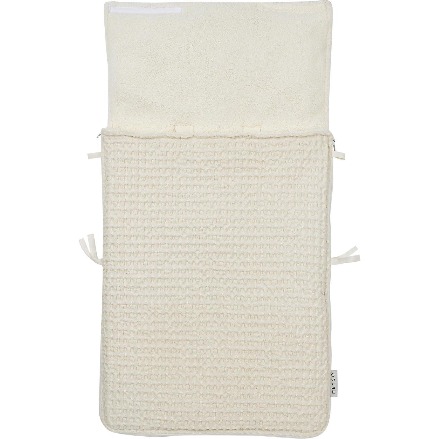 Meyco, Kinderwagen Fusssack, Waffel Teddy fusssack