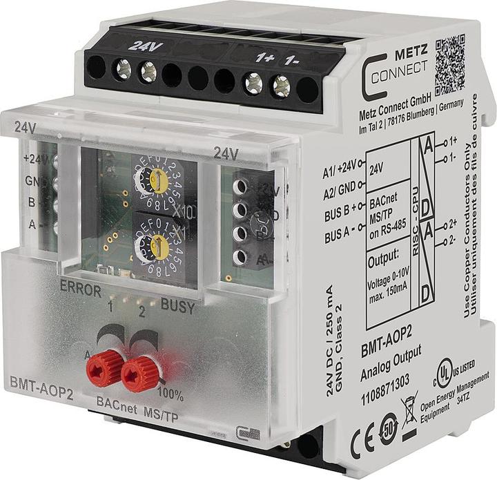 Produktbild Metz Connect BMT-AOP2 BACnet MS/TP (Analogaktor)
