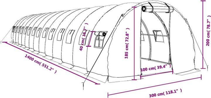 Produktbild vidaXL Gewächshaus