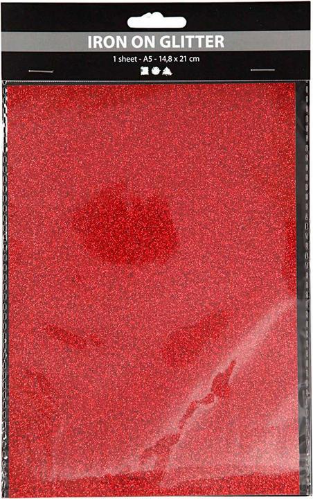 Immagine prodotto Creativ Company Opstrijkfolie Glitter Rood, A5