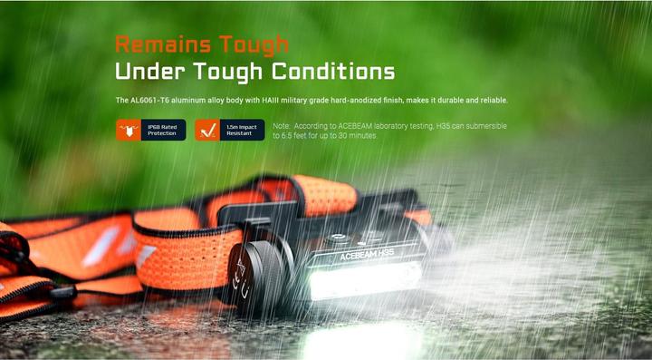 Immagine prodotto AceBeam H35 Taschenlampe (4.43 cm, 2600 lm)