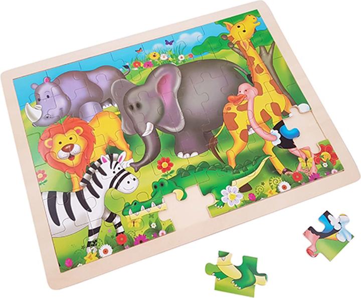 Playwood Houten Legpuzzel Wild Dieren (48 pieces)