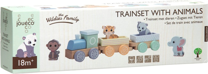 Produktbild Jouéco Wooden Train Wild Animals