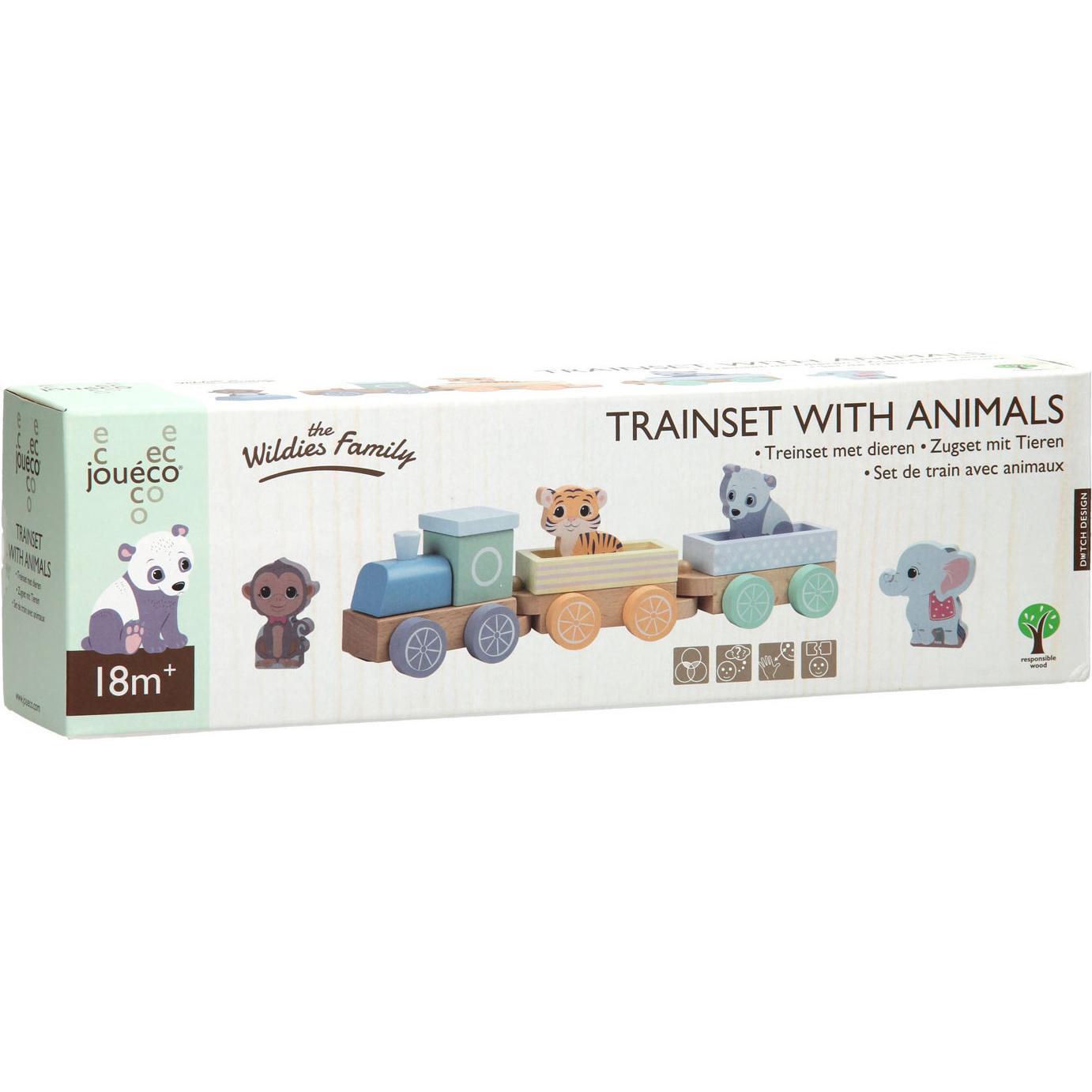 Thumbnail - Jouéco Wooden Train Wild Animals