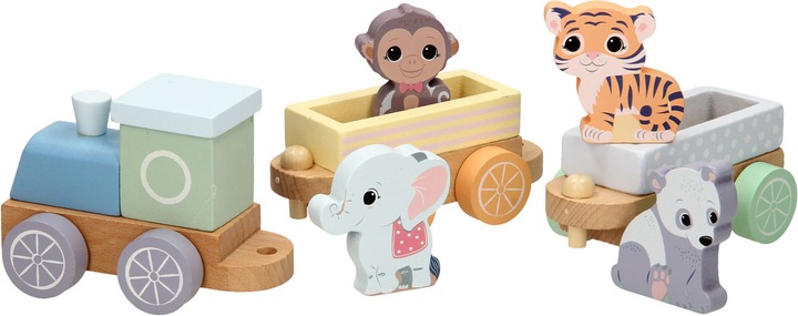 Produktbild Jouéco Wooden Train Wild Animals