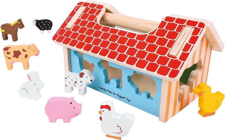 Bigjigs Sorting in wooden farm form