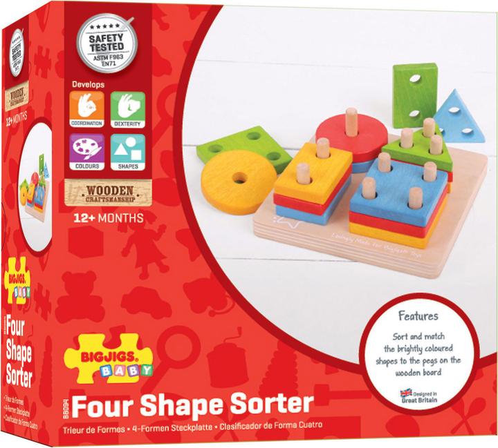Actual product image Bigjigs Houten Vormen Stapelspel, 17dlg.