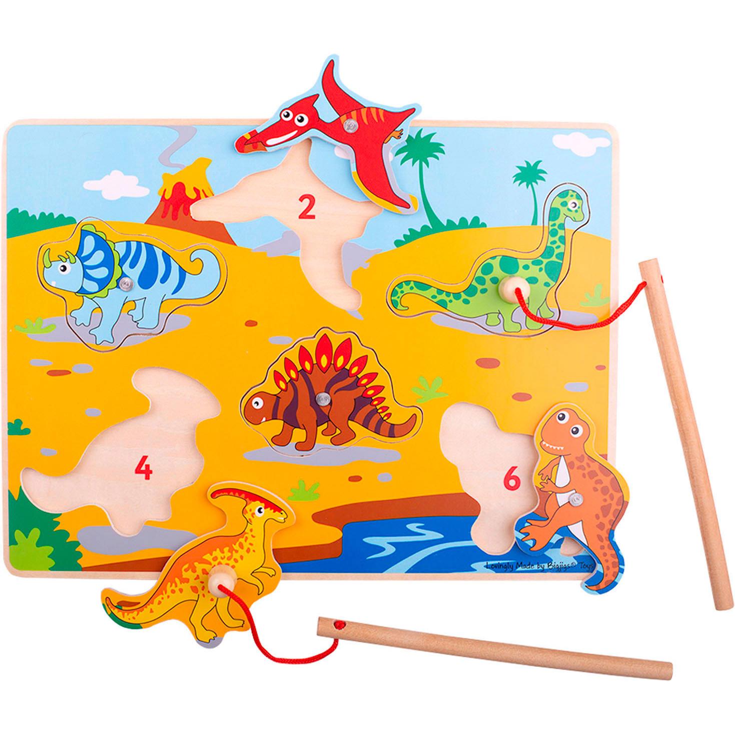 Bigjigs Magnetisches Fischspiel Dinos