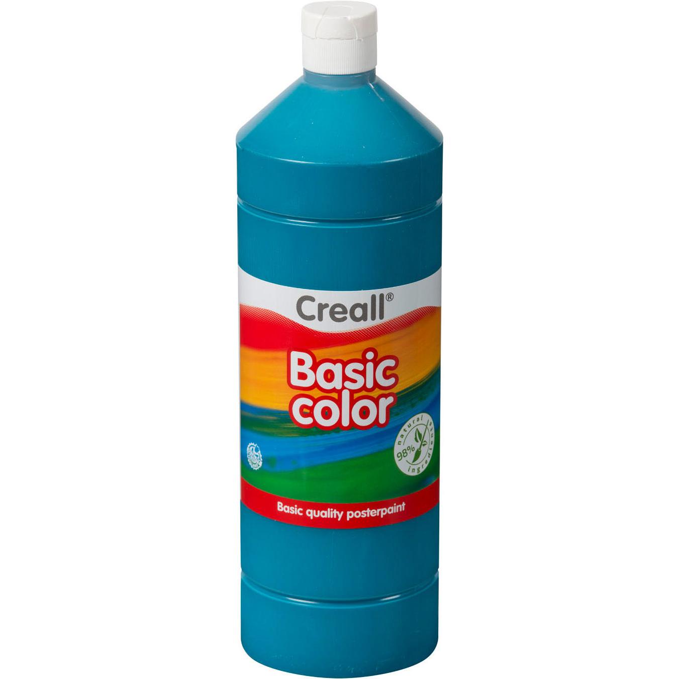 Creall, Künstlerfarbe + Bastelfarbe, Schoolverf Turquoise, 1 liter (Türkis, 1000 ml)